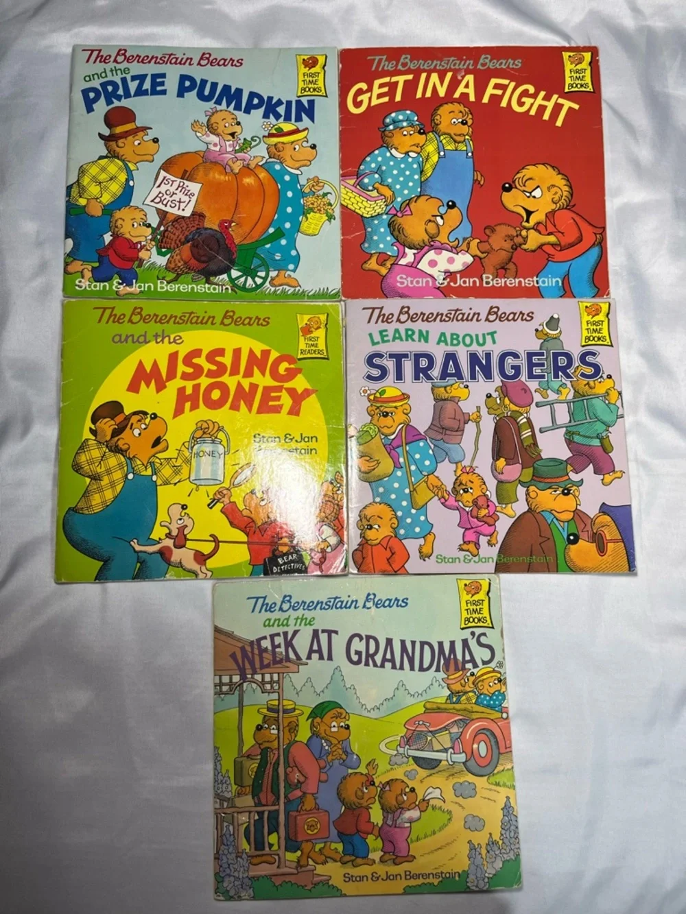 Vintage‎ Berenstain Bears Lot 5 First Time Books 1980s Kids Softcover